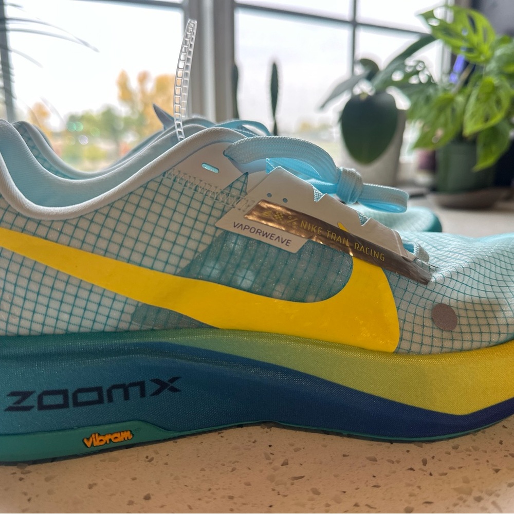 Nike ZoomX VaporWeave Shoes - Light Blue and Yellow